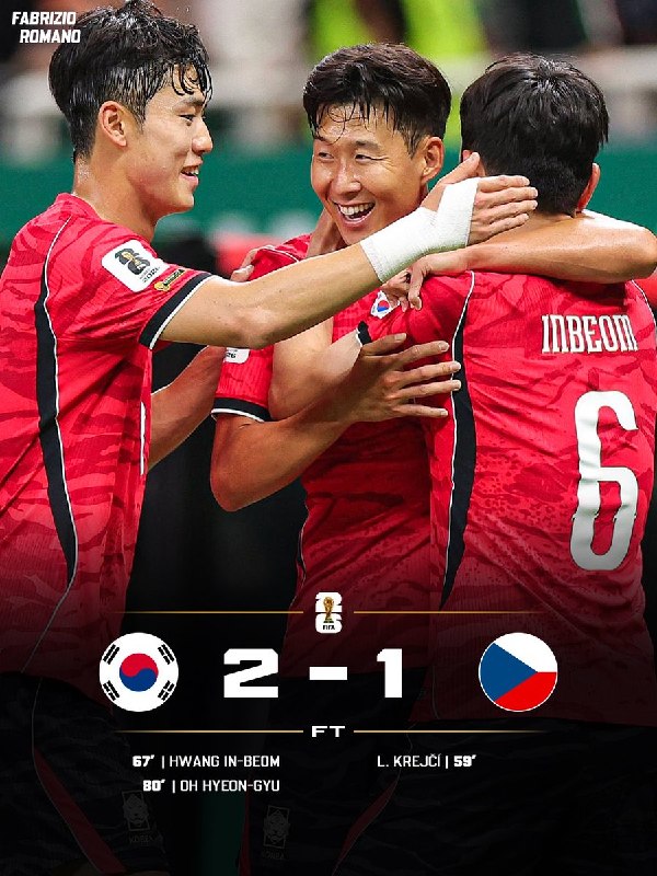 South Korea rally past Czech Republic to win World Cup opener - Czech Republic