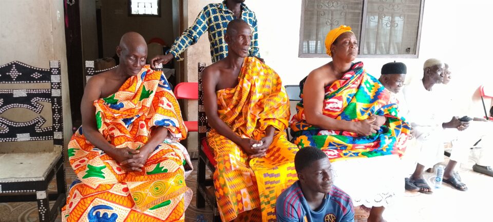 Oforikrom Traditional Council outdoors new Akyempemhene, Akyempemhemaa and Akyempem Abusuapanin - Akyempem Abusuapanin